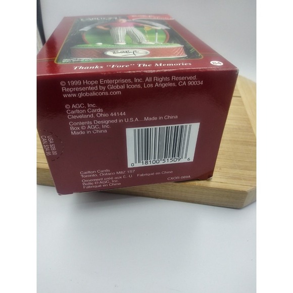 1999 Carlton Cards Bob Hope Thanks "Fore" The Memories Christmas Ornament -NEW - Picture 6 of 7